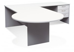 Ecotech P End Conference Desk. P End Facing Out. 2 Sizes 1800 X 750 X 900 Dia Or 2400 X 900 X 1200 Dia With 1200 X 600 Return